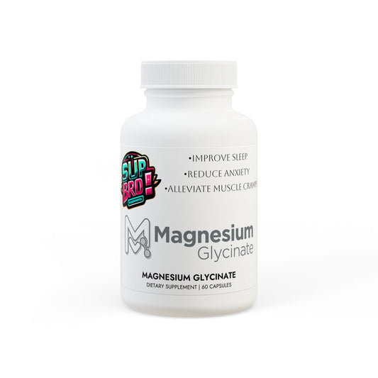 Magnesium Glycinate Capsules — Stress Relief, Better Sleep & Muscle Cramp Support (60 ct)