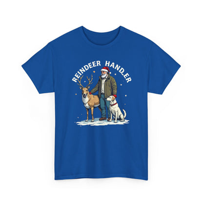 Reindeer Handler T‑Shirt — Santa Handler Graphic Holiday Tee