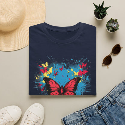 Butterfly Splash T-Shirt — Colorful Drip Butterfly Graphic Tee
