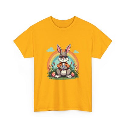 Easter Bunny Rainbow T-Shirt — Cute Bunny Holding Eggs Tee