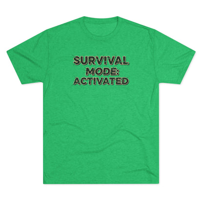 Survival Mode Activated T-Shirt — Camo Text Graphic Tee