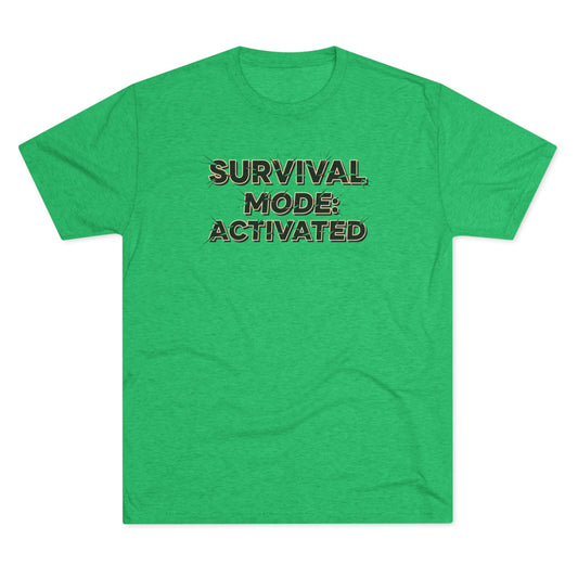 Survival Mode Activated T-Shirt — Camo Text Graphic Tee