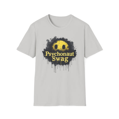 Psycho Smile, Pyschonaut Swag T-Shirt - Unisex Softstyle Tee, Casual Wear, Gift for Gamers, Festival Attire, Streetwear Fashion