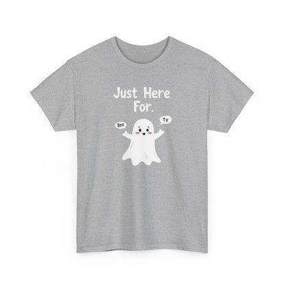 Ghost Watching Boo – Ty “Just Here For Boo Ty” Halloween T‑Shirt