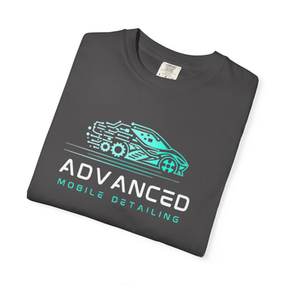 Advanced Mobile, Garment Dyed, T-Shirt, Unisex Graphic Tee, Casual Streetwear, Perfect Gift for Car Lovers, Vintage Style Merch, Everyday Wear
