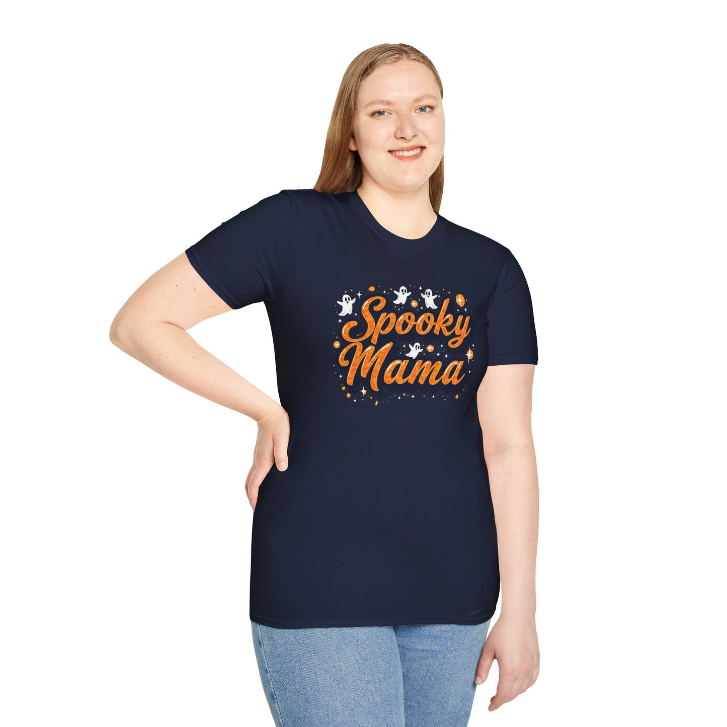 Spooky Mama T-Shirt — Halloween Mom Tee with Cute Ghosts