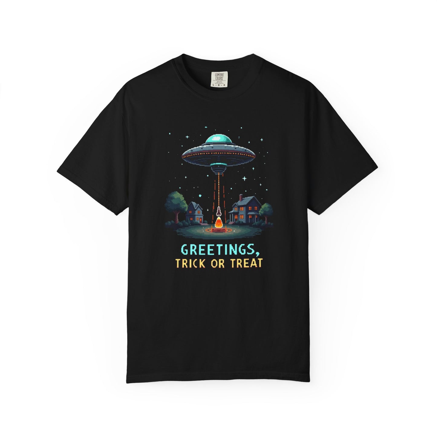 Halloween Alien Greetings T-Shirt, Unisex T-Shirt, Funny Halloween Tee, Trick or Treat Shirt, Spooky Season Apparel, Gift for [...]