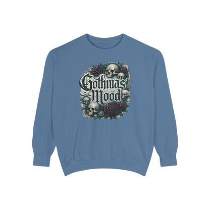 Gothmas Mood Sweatshirt — Gothic Skull & Roses Holiday Pullover