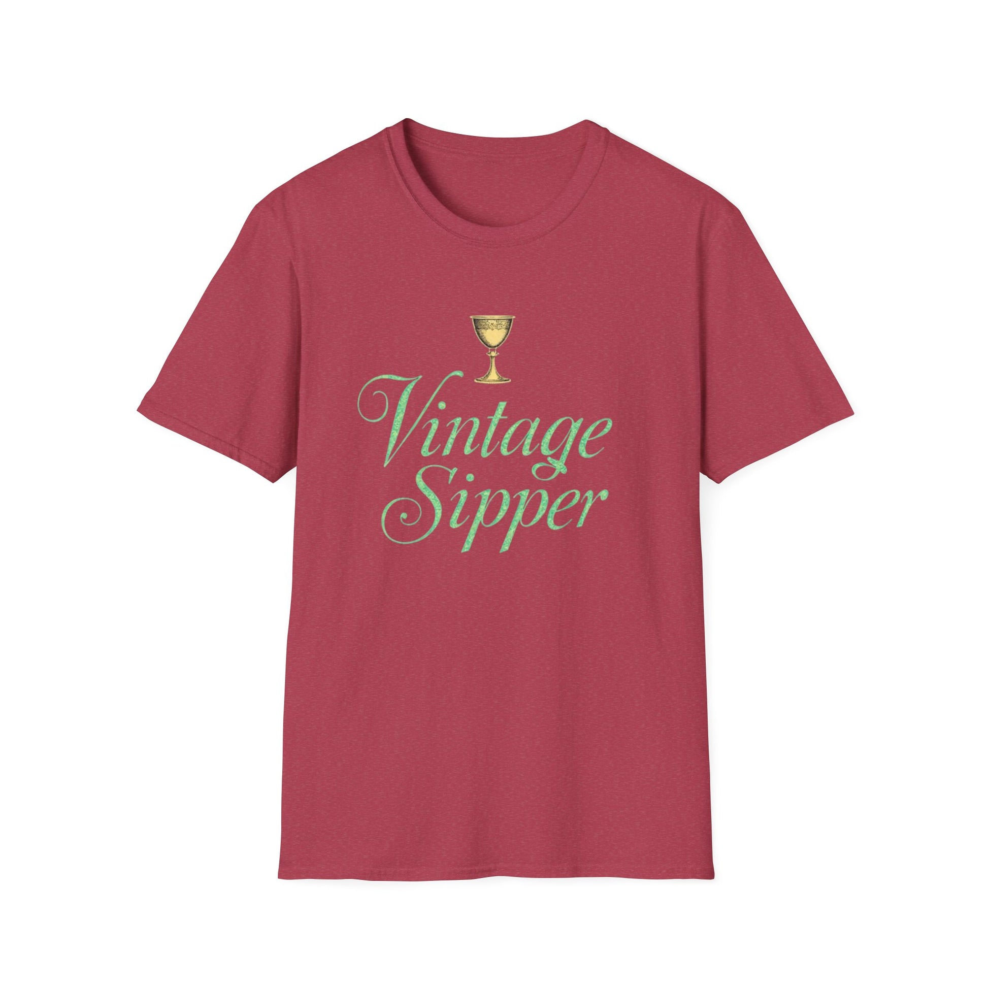 Vintage Sipper Unisex Softstyle T-Shirt, Casual Wear, Gift for Wine Lovers, Bar Night, Vintage Inspired Apparel - Psychonaut Swag