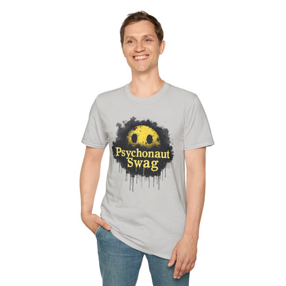 Psycho Smile, Pyschonaut Swag T-Shirt - Unisex Softstyle Tee, Casual Wear, Gift for Gamers, Festival Attire, Streetwear Fashion