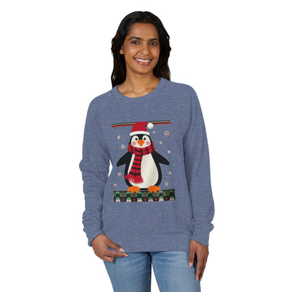 Penguin Holiday Weather Raglan Crewneck