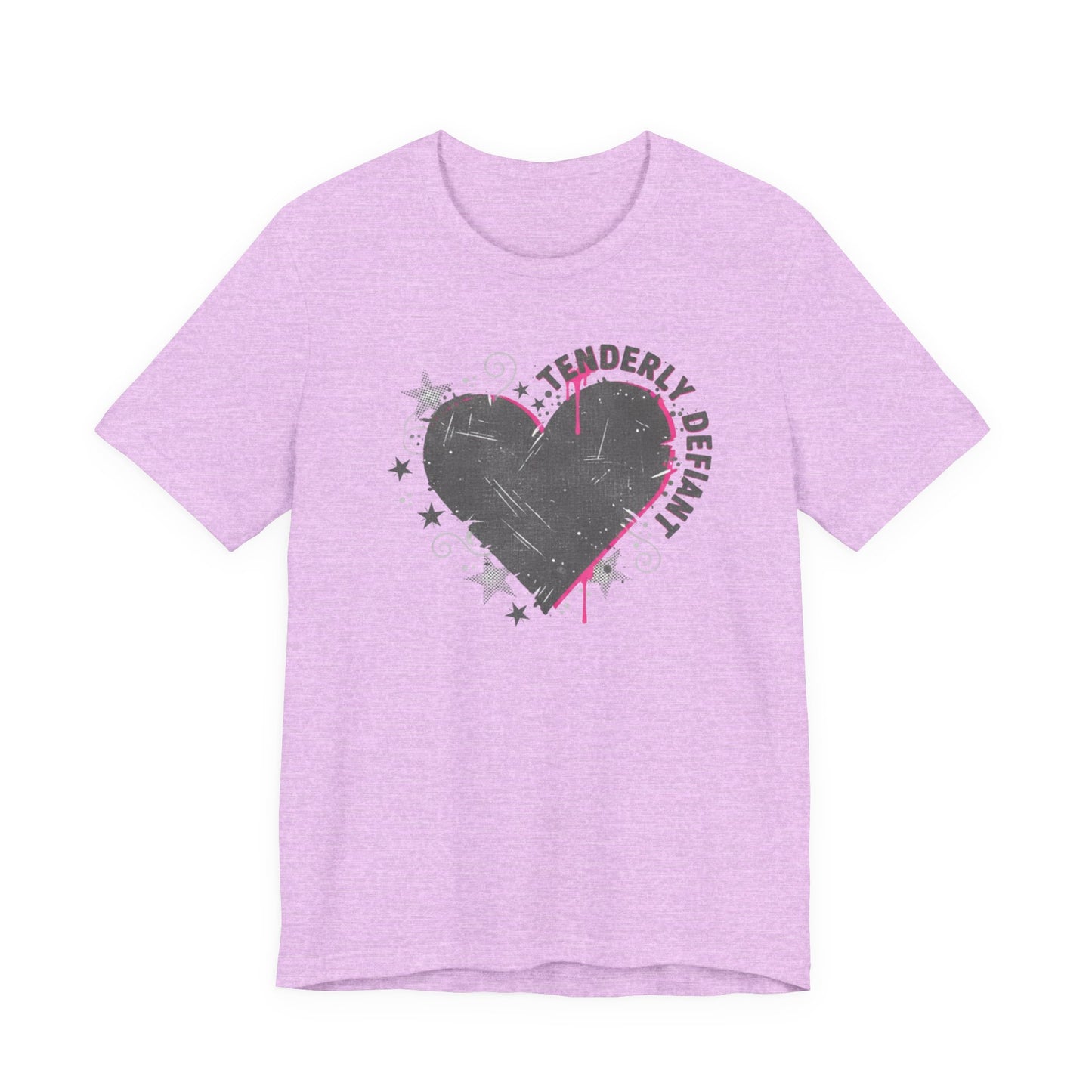 Tenderly DeFallen Heart Tee — Grunge Heart Graphic T-Shirt