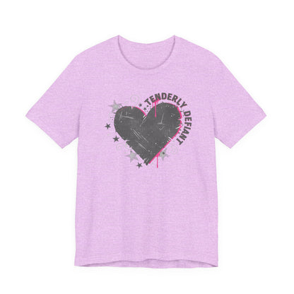 Tenderly DeFallen Heart Tee — Grunge Heart Graphic T-Shirt