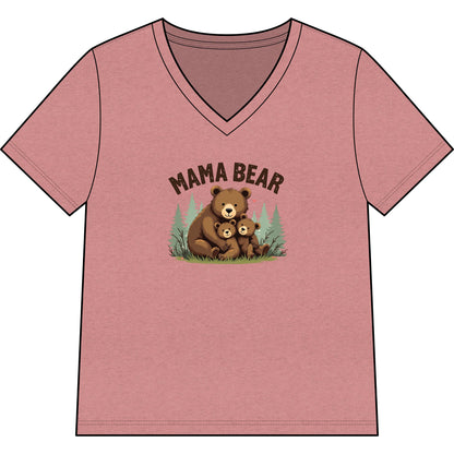 Mama Bear Mother's Day V-Neck Tee