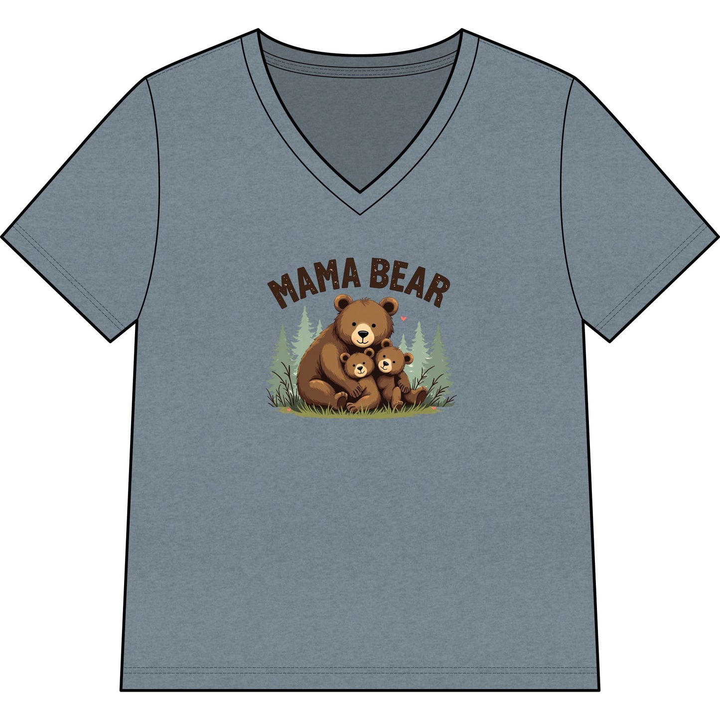 Mama Bear Mother's Day V-Neck Tee