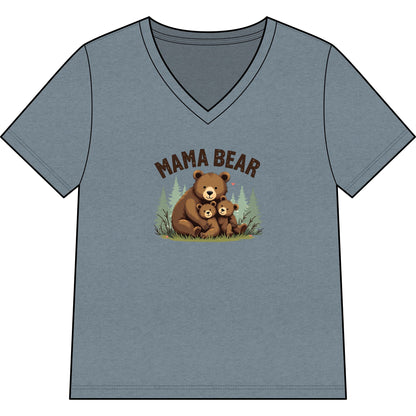 Mama Bear Mother's Day V-Neck Tee