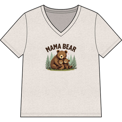 Mama Bear Mother's Day V-Neck Tee