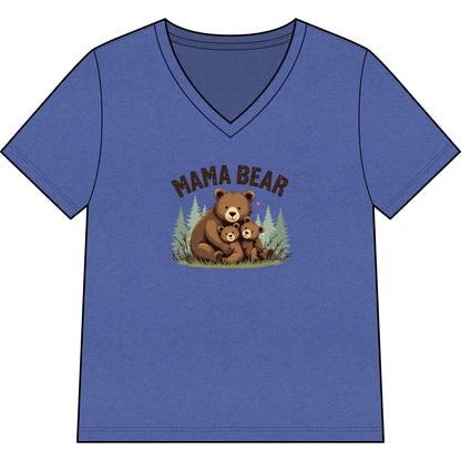 Mama Bear Mother's Day V-Neck Tee