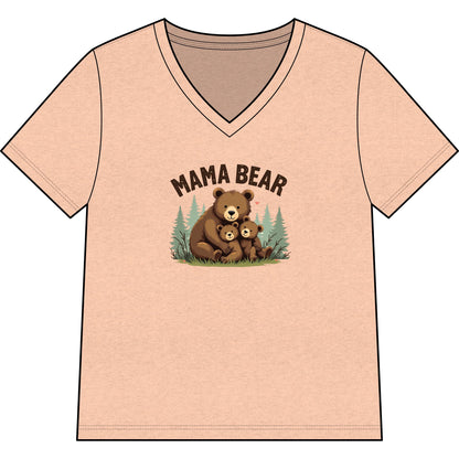 Mama Bear Mother's Day V-Neck Tee