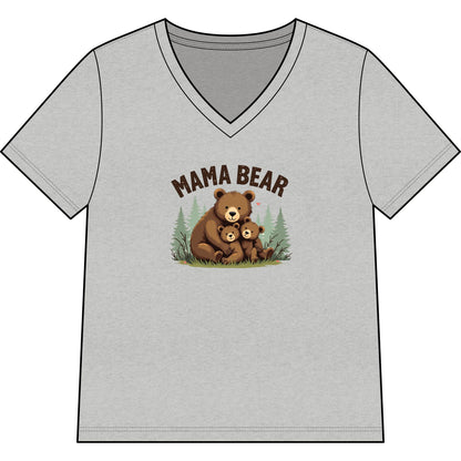 Mama Bear Mother's Day V-Neck Tee