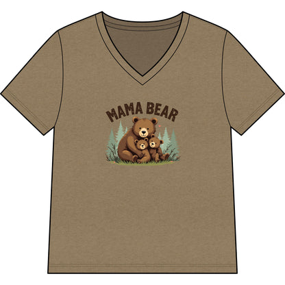 Mama Bear Mother's Day V-Neck Tee