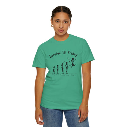 Survive Til Friday Unisex T-shirt, Funny Graphic Tee, Weekend Vibes Shirt, Casual Everyday Wear, Gift for Friends