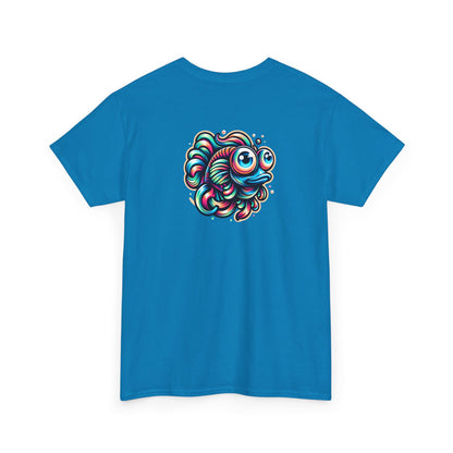 Psychedelic Fish Graphic Unisex Heavy Cotton Tee - Fun & Vibrant Apparel - Psychonaut Swag