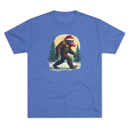 Christmas Bigfoot T-Shirt – Santa Hat Sasquatch Holiday Tee