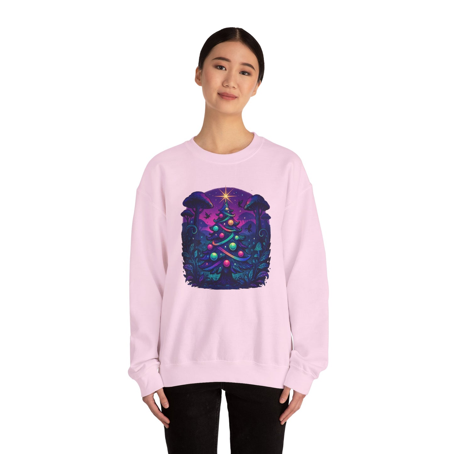 Psychedelic Christmas Tree, Unisex Heavy Blend™ Crewneck Sweatshirt