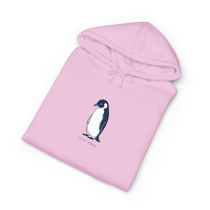 Penguin Chill vibes, Sketch Hoodie — Minimal Penguin Illustration Sweatshirt