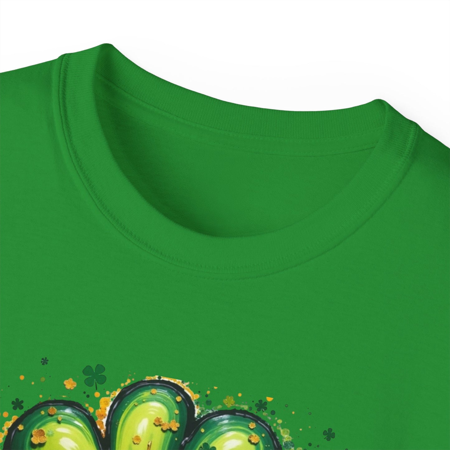 St. Patrick's Day Paint-Splatter Shamrock T-Shirt