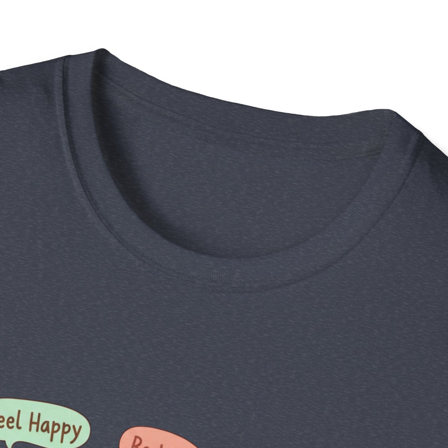 Cute Kawaii Pets T-Shirt — 'Feel Happy, Be Wise, Be Kind' Cartoon Cat Owl Dog Tee