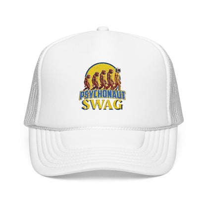 Psychonaut swag small biz, Trucker Hat, Retro Snapback Cap for Festivals, Embroidered Swag for Psychonauts, Perfect Gift for Music Lovers