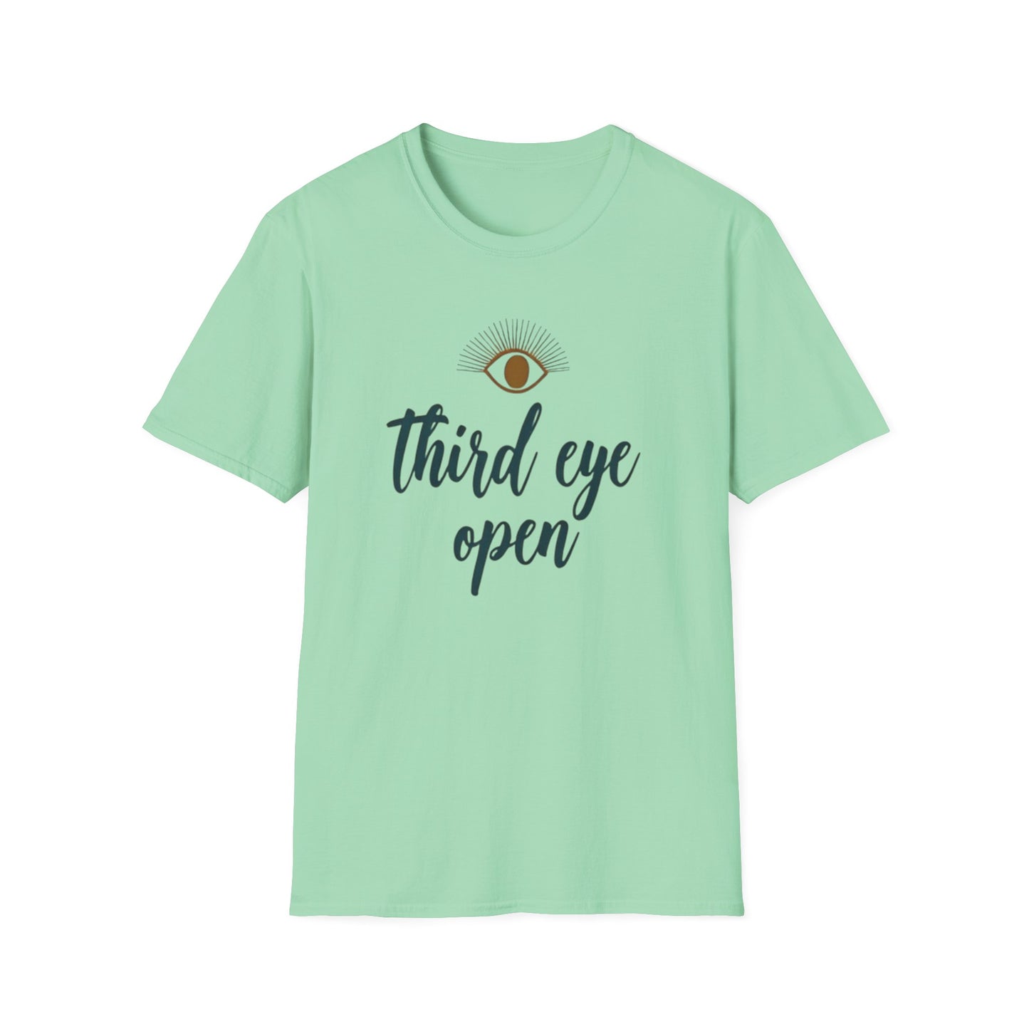 Third Eye insight, Open Unisex Softstyle T-Shirt, Spiritual Gift, Graphic Tee, Meditation Apparel, Casual Wear, Yoga Clothing, Unique T-Shirt - Psychonaut Swag
