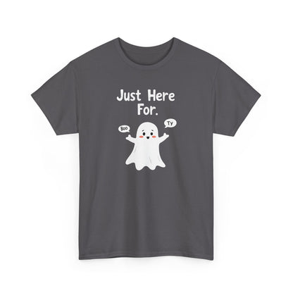 Ghost Watching Boo – Ty “Just Here For Boo Ty” Halloween T‑Shirt