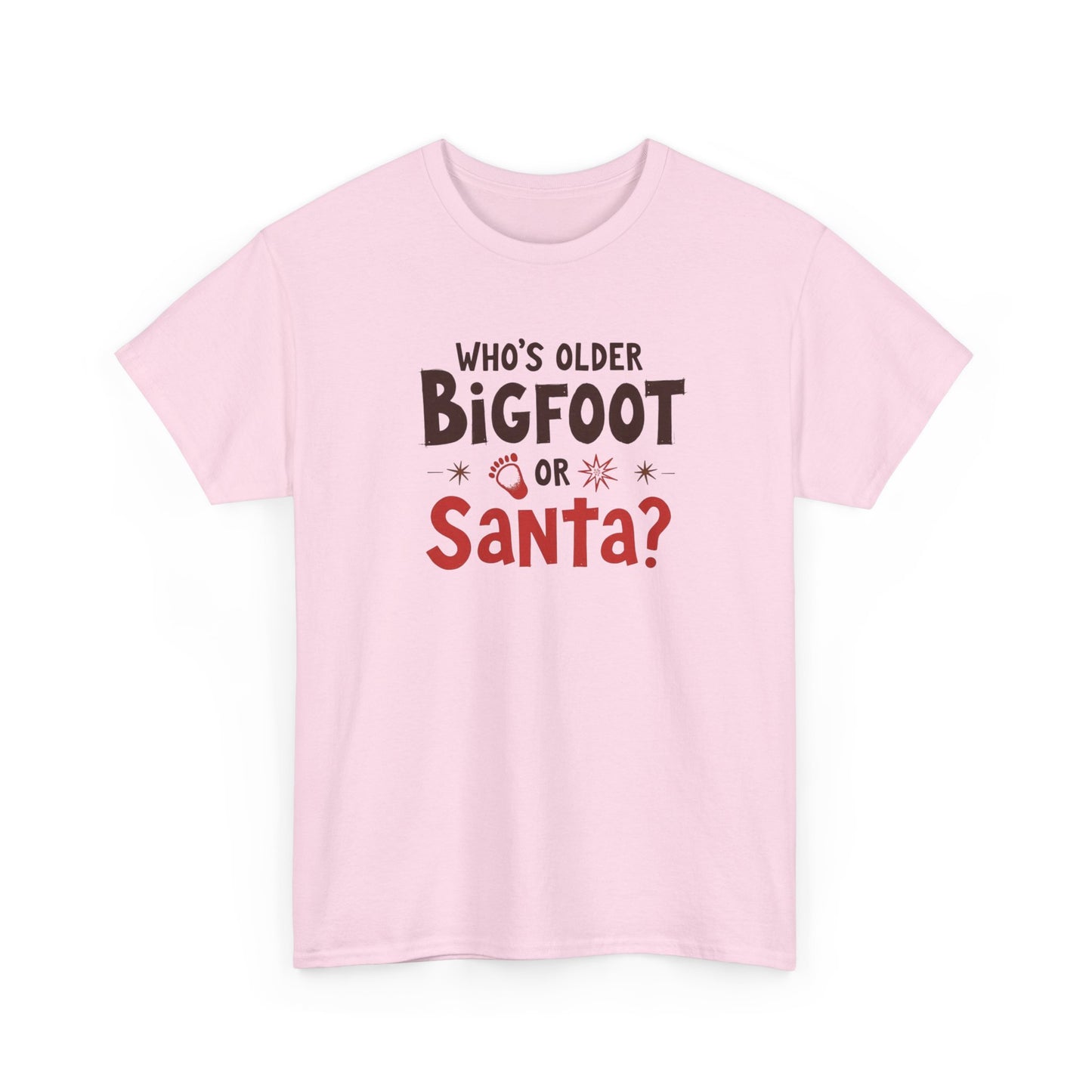 Bigfoot or Santa, Unisex Heavy Cotton Tee