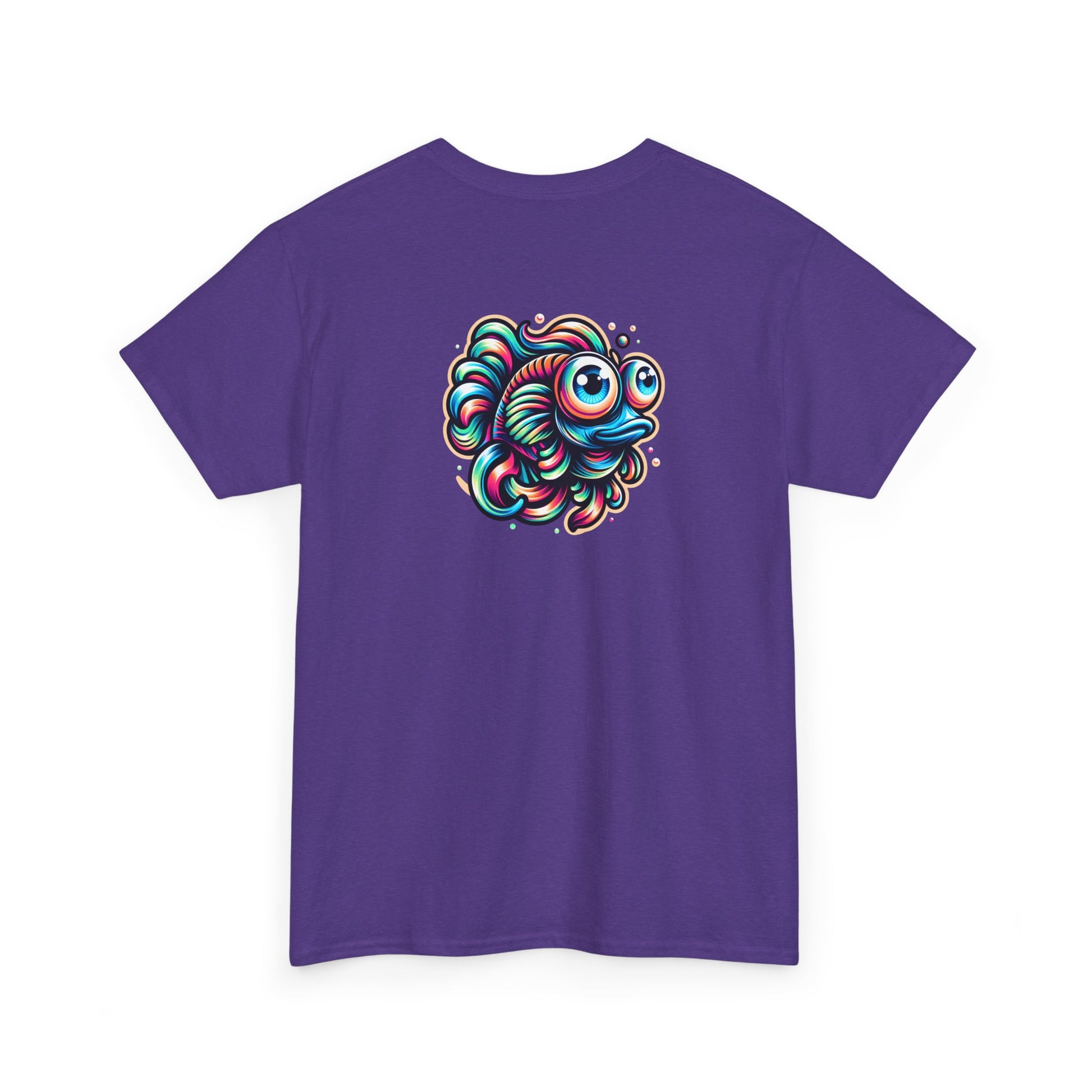 Psychedelic Fish Graphic Unisex Heavy Cotton Tee - Fun & Vibrant Apparel - Psychonaut Swag