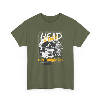 Head At War, skeleton Unisex Heavy Cotton Tee