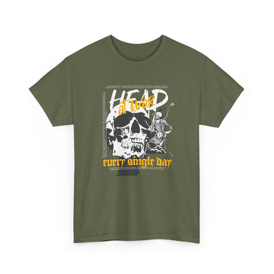 Head At War, skeleton Unisex Heavy Cotton Tee