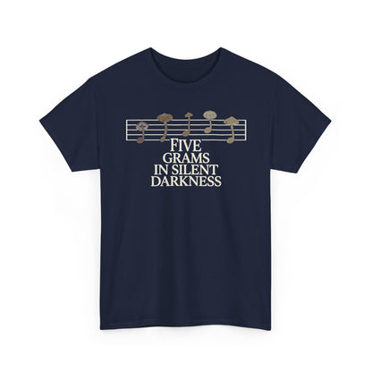 Vintage Music Tee — "Five Grams in Silent Darkness" Graphic Shirt