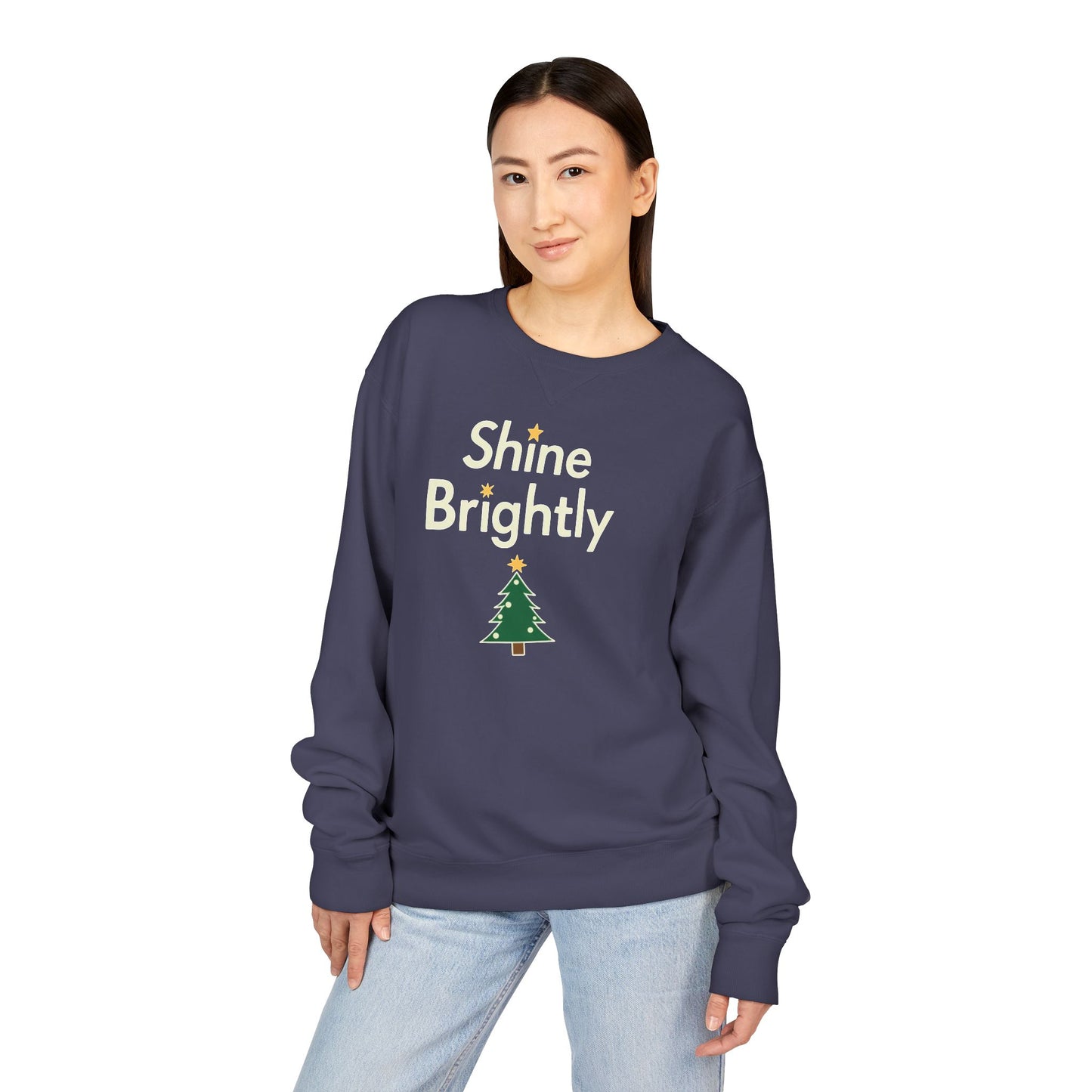 Christmas Tree sweater, Unisex ComfortWash® Garment Dyed Crewneck Sweatshirt