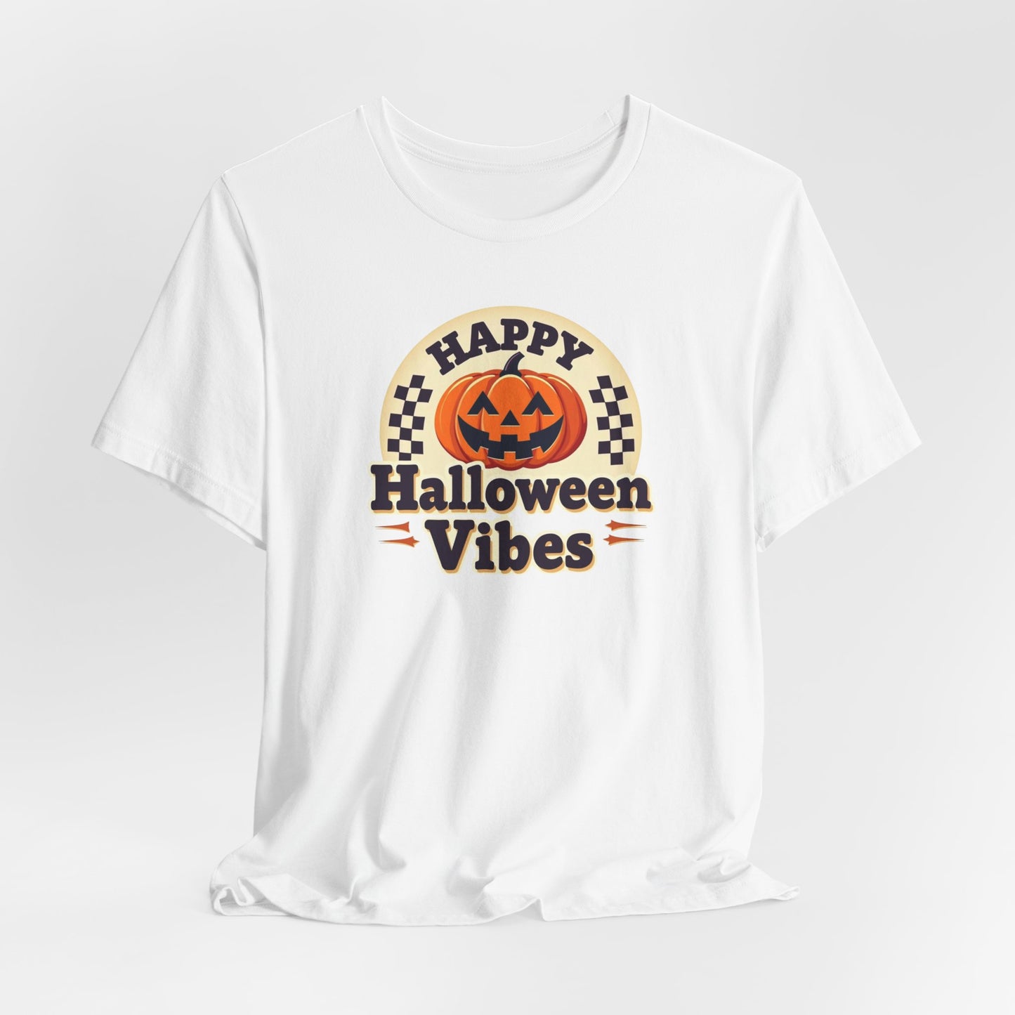 Happy Halloween Vibes Tee — Retro Pumpkin Halloween T-Shirt
