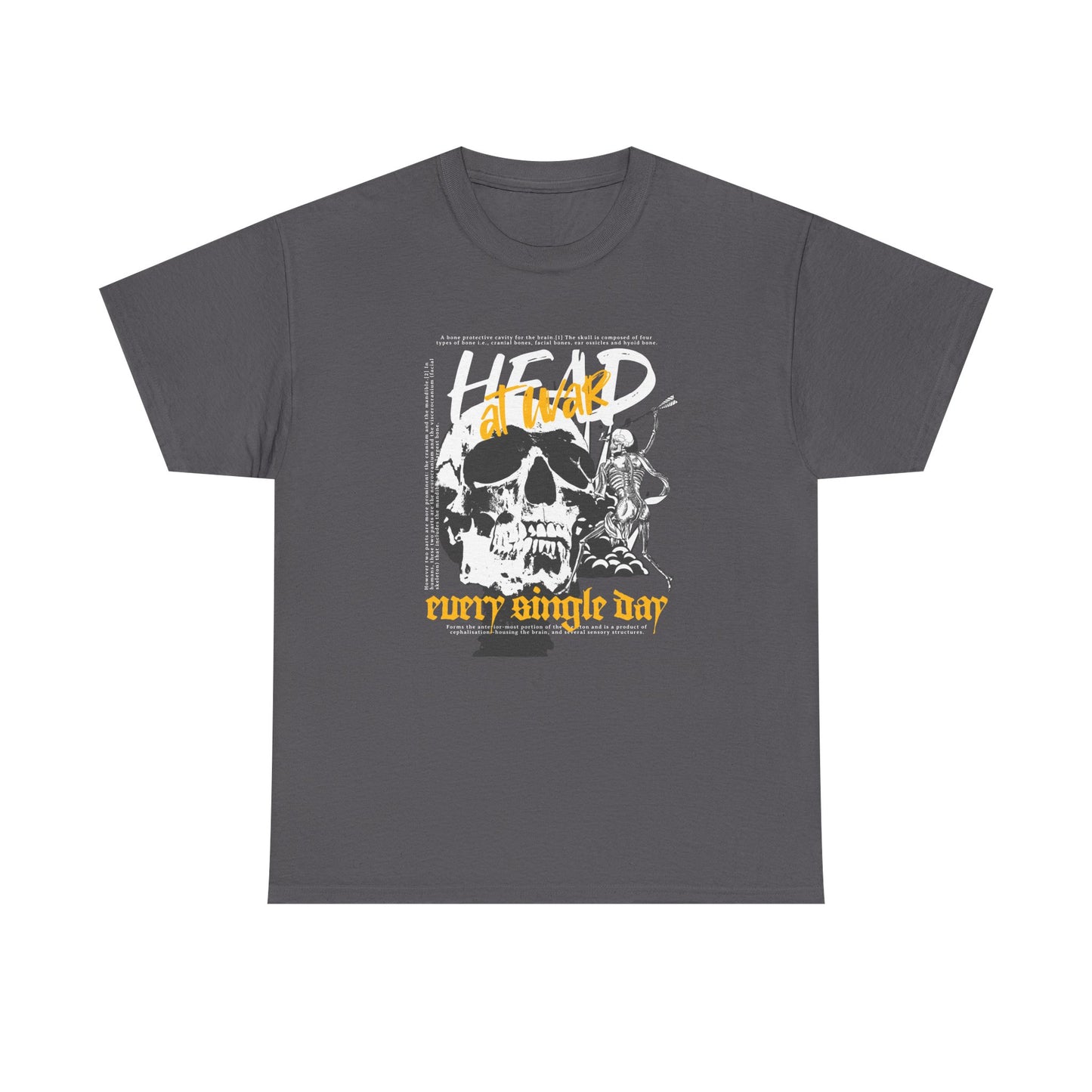 Head At War, skeleton Unisex Heavy Cotton Tee