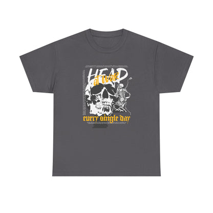 Head At War, skeleton Unisex Heavy Cotton Tee