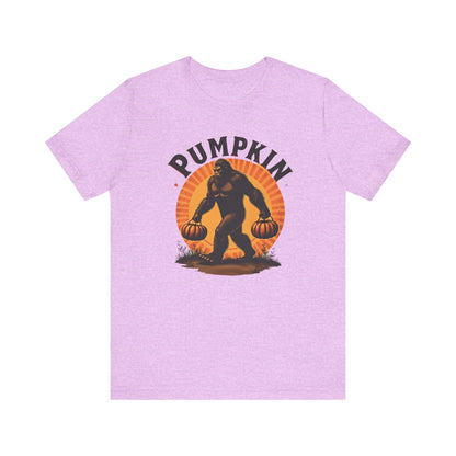 Pumpkin Bigfoot T-Shirt – Unisex Harvest Tee for Fall, Halloween, Autumn Celebrations, Gift for Nature Lovers, Casual Wear