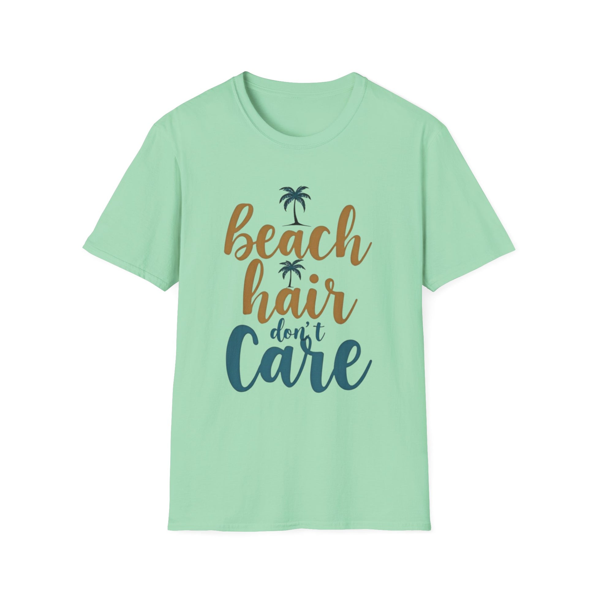 Beach Hair Don't Care Unisex T-Shirt, Summer Vibe Tee, Casual Beachwear, Gift for Beach Lovers, Vacation Attire - Psychonaut Swag