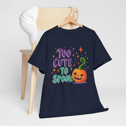 Too Cute to Spook Pumpkin T-Shirt — Cute Halloween Graphic Tee