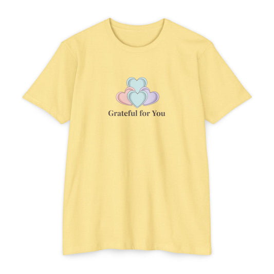 Grateful For You Heart Graphic T-Shirt
