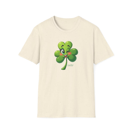 Lucky Winking Shamrock T-Shirt — Cute St. Patrick’s Day Clover Tee