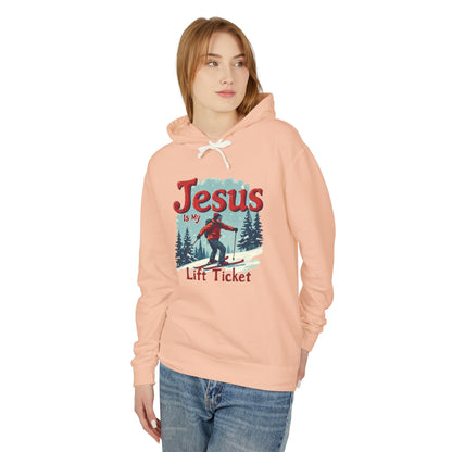 Jesus Is My Lift Ticket Hoodie — Christian Skiing Pullover